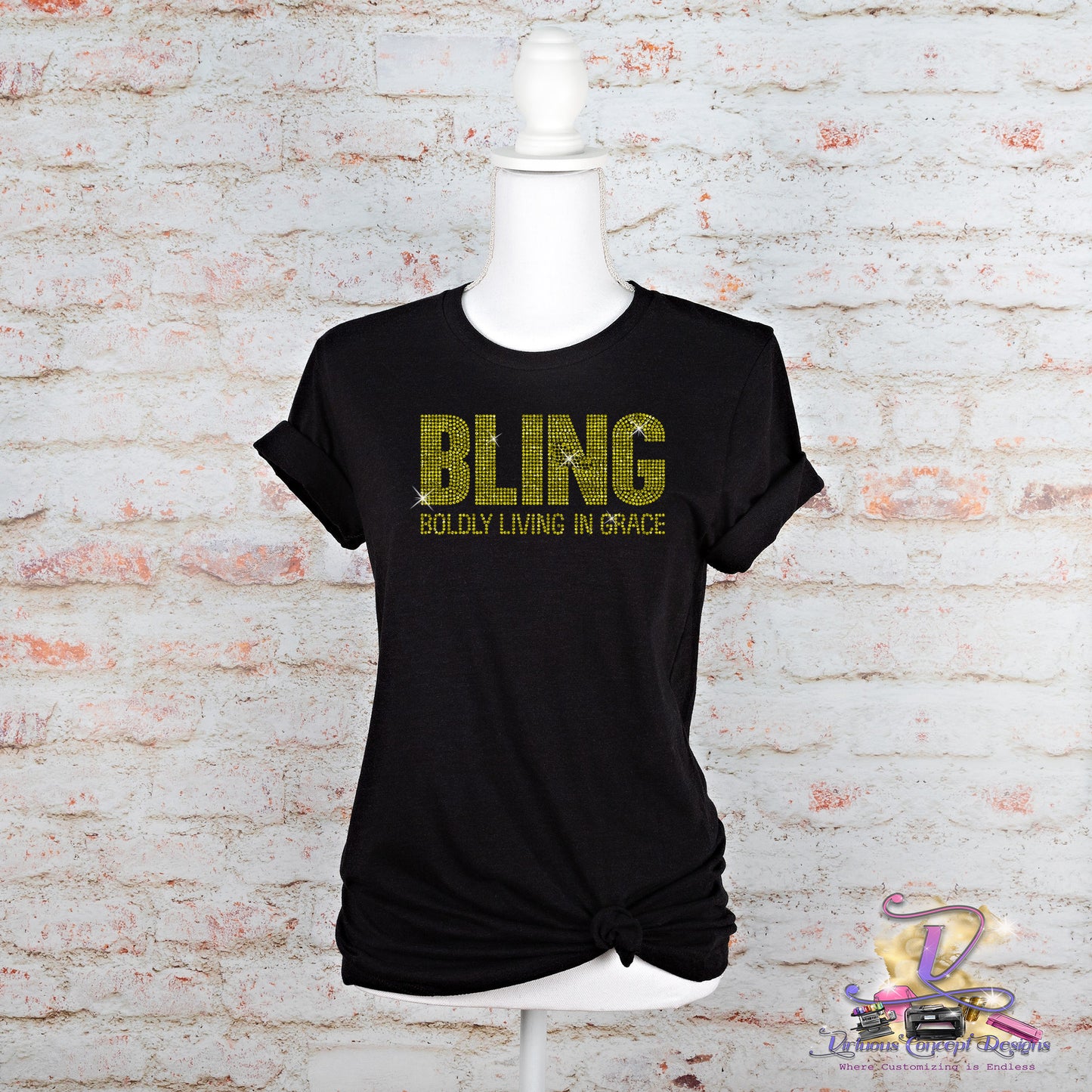 Boldly Living In Grace Rhinestone Shirt
