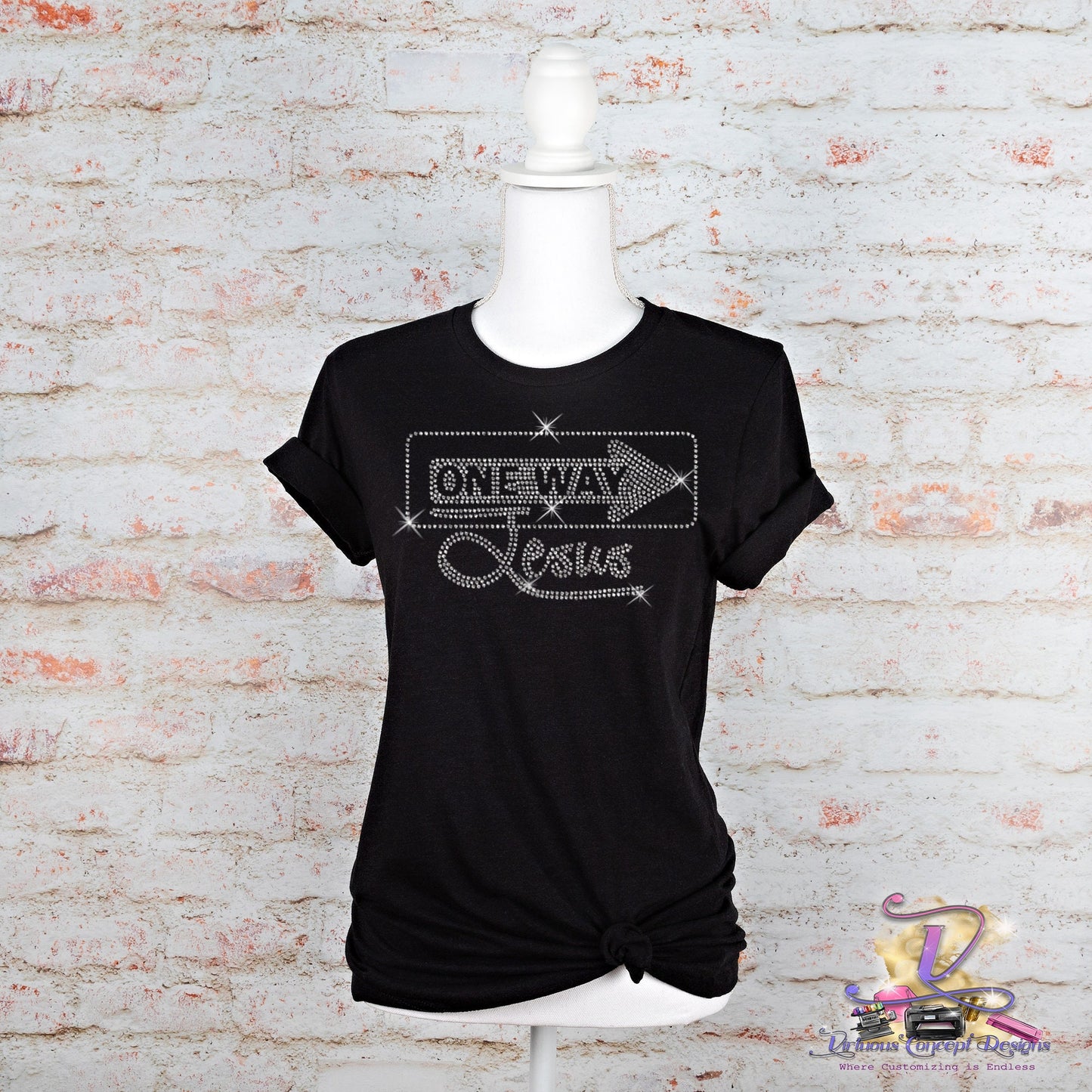 One Way Jesus Rhinestone Shirt