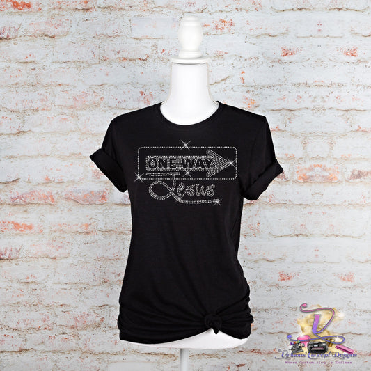 One Way Jesus Rhinestone Shirt